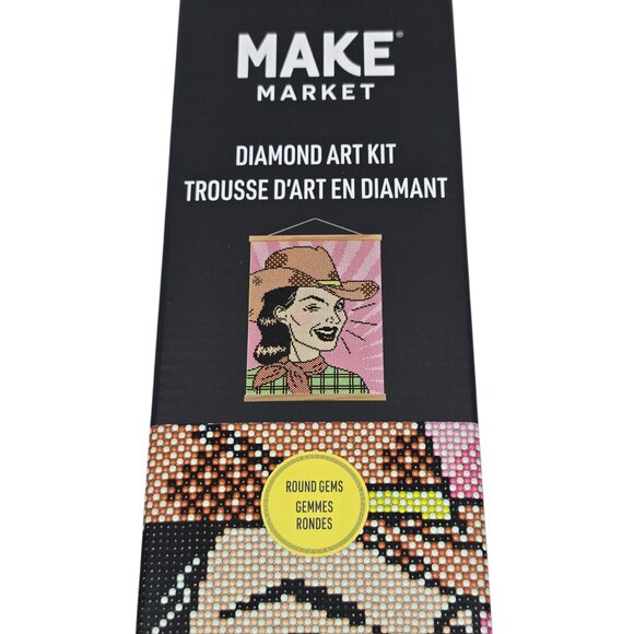 🎀 Cowgirl Diamond Art Kit 11" x 14" w. Magnetic Frame NEW - Picture 2 of 10